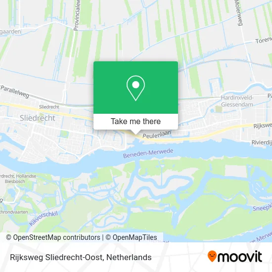 Rijksweg Sliedrecht-Oost Karte