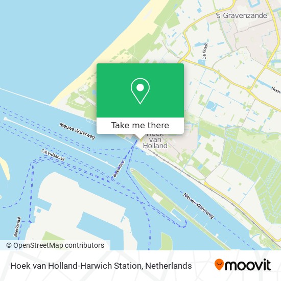 Hoek van Holland-Harwich Station map