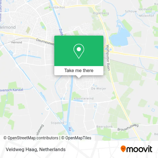 Veldweg Haag map