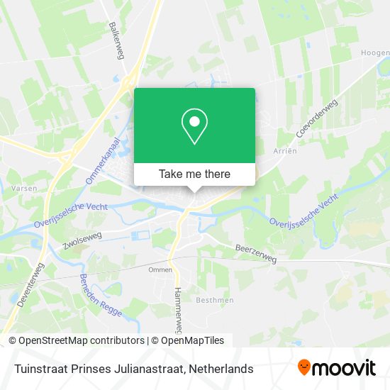 Tuinstraat Prinses Julianastraat map