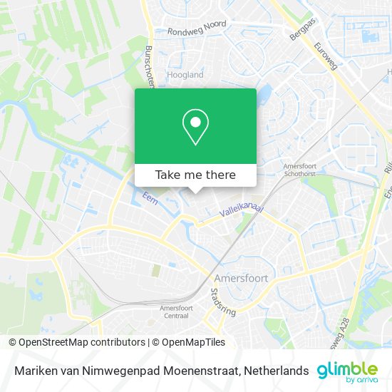 Mariken van Nimwegenpad Moenenstraat map