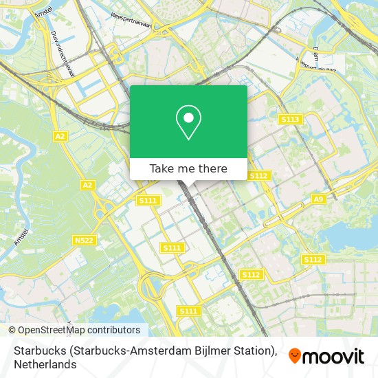 Starbucks (Starbucks-Amsterdam Bijlmer Station) map