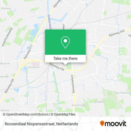 Roosendaal Nispensestraat map