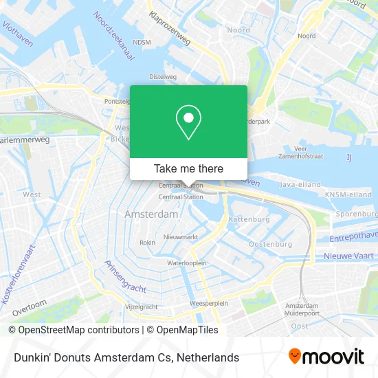 Dunkin' Donuts Amsterdam Cs map