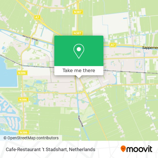 Cafe-Restaurant 't Stadshart map