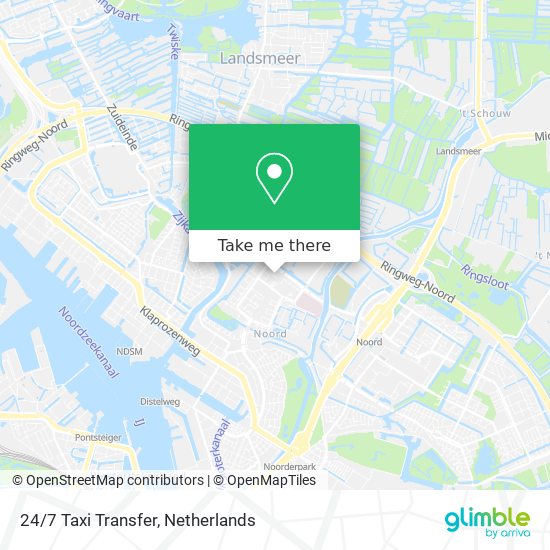 24/7 Taxi Transfer map