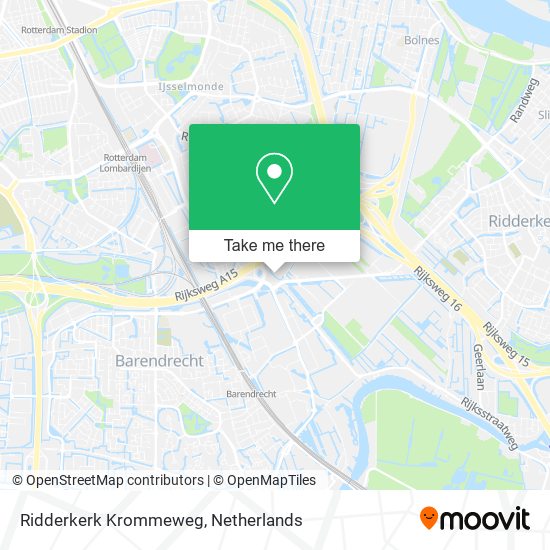 Ridderkerk Krommeweg map