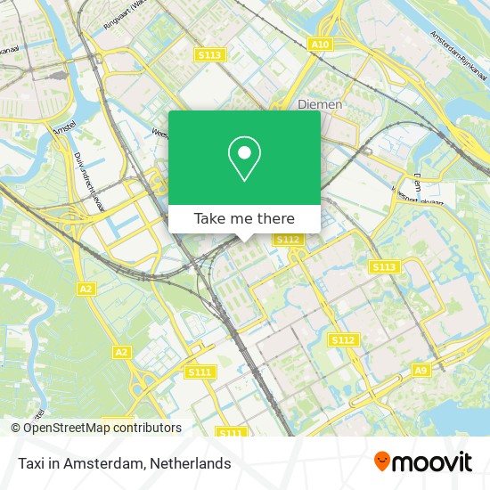 Taxi in Amsterdam map