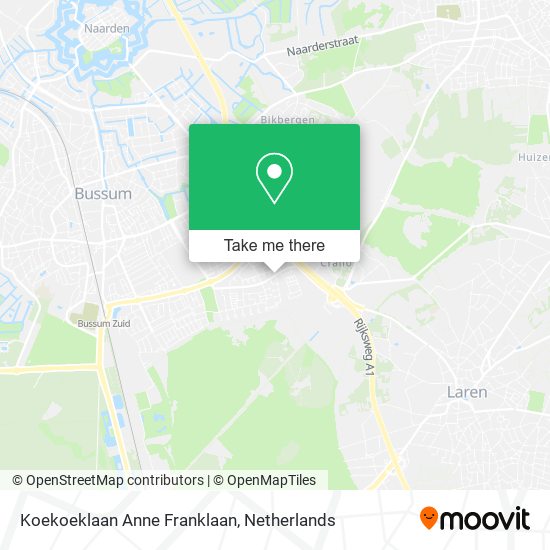 Koekoeklaan Anne Franklaan map