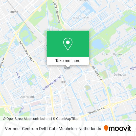 Vermeer Centrum Delft Cafe Mechelen map