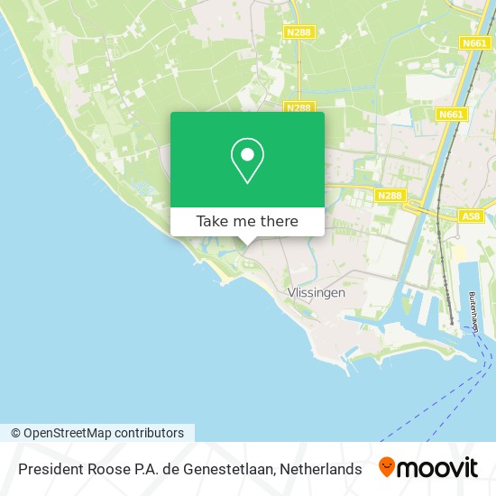 President Roose P.A. de Genestetlaan map