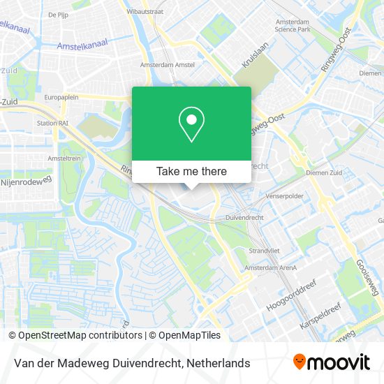 Van der Madeweg Duivendrecht map