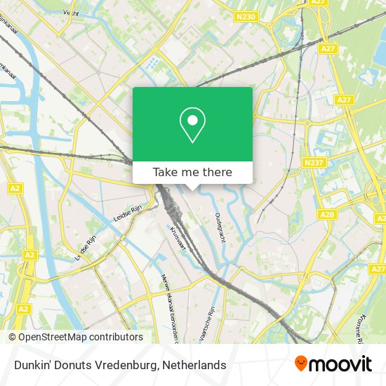 Dunkin' Donuts Vredenburg map