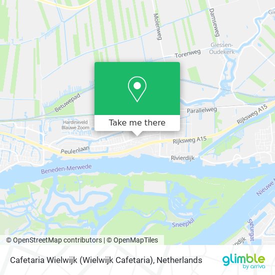 Cafetaria Wielwijk map