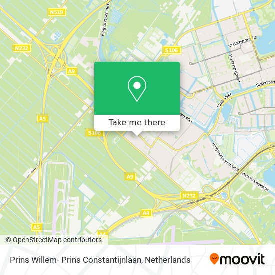 Prins Willem- Prins Constantijnlaan Karte