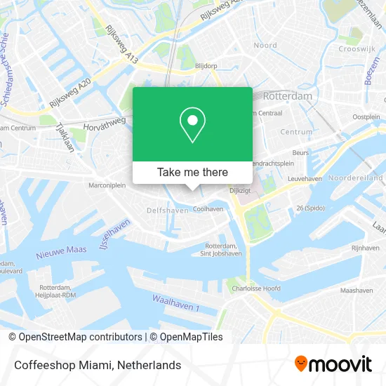Coffeeshop Miami map