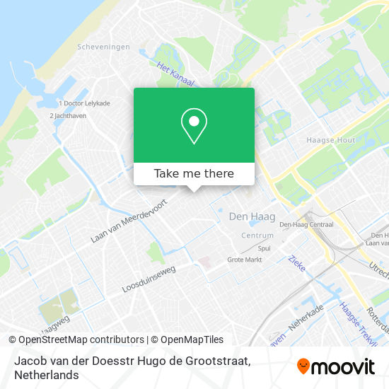 Jacob van der Doesstr Hugo de Grootstraat map