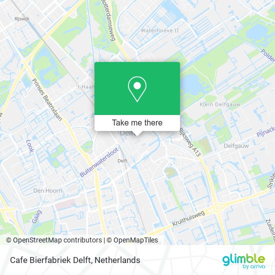 Cafe Bierfabriek Delft map