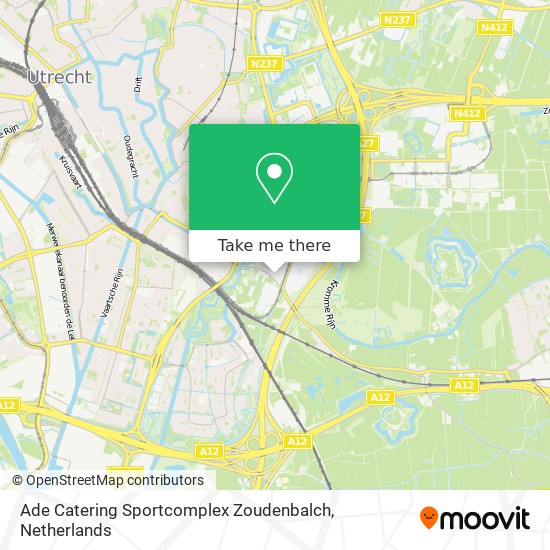 Ade Catering Sportcomplex Zoudenbalch map