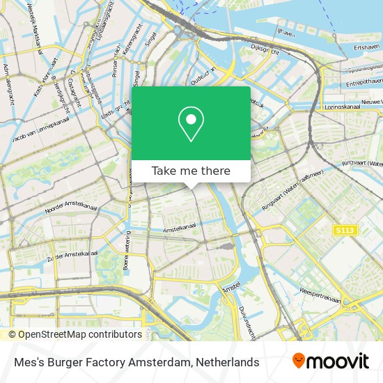 Mes's Burger Factory Amsterdam map