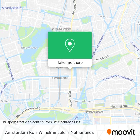 Amsterdam Kon. Wilhelminaplein Karte