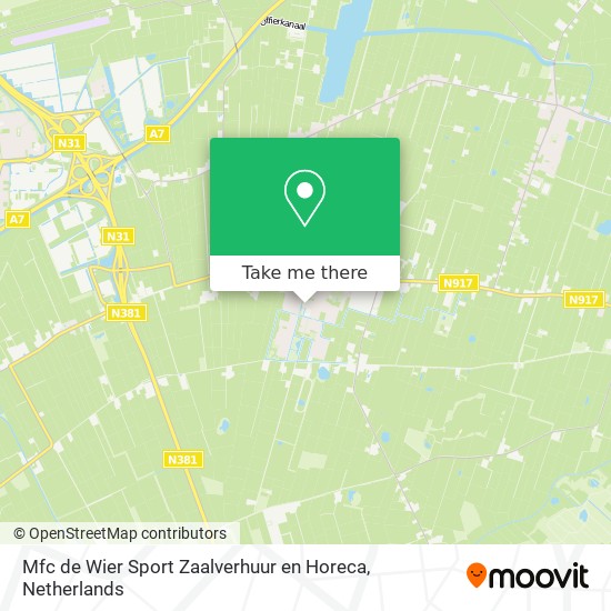 Mfc de Wier Sport Zaalverhuur en Horeca map