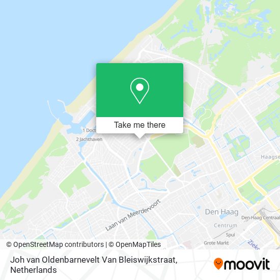 Joh van Oldenbarnevelt Van Bleiswijkstraat map