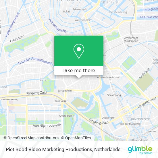 Piet Bood Video Marketing Productions Karte