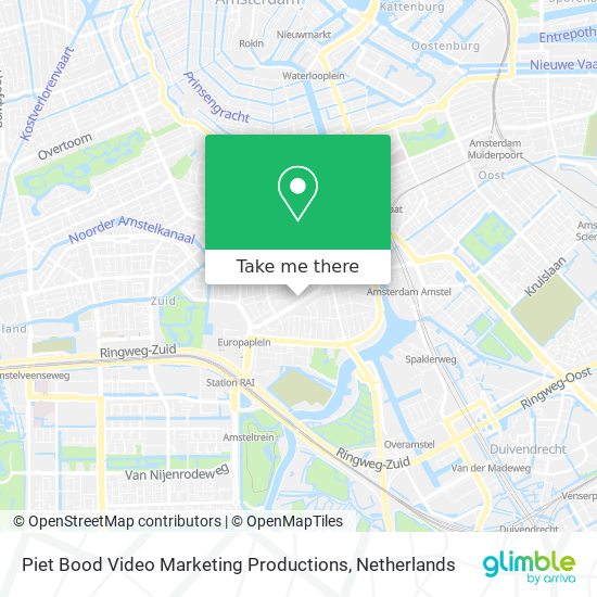 Piet Bood Video Marketing Productions map