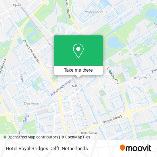 Hotel Royal Bridges Delft map