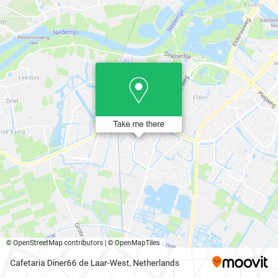 Cafetaria Diner66 de Laar-West map