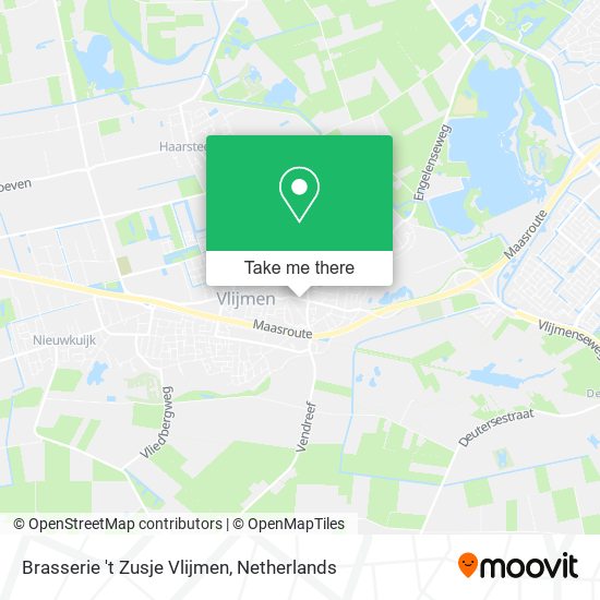 Brasserie 't Zusje Vlijmen map
