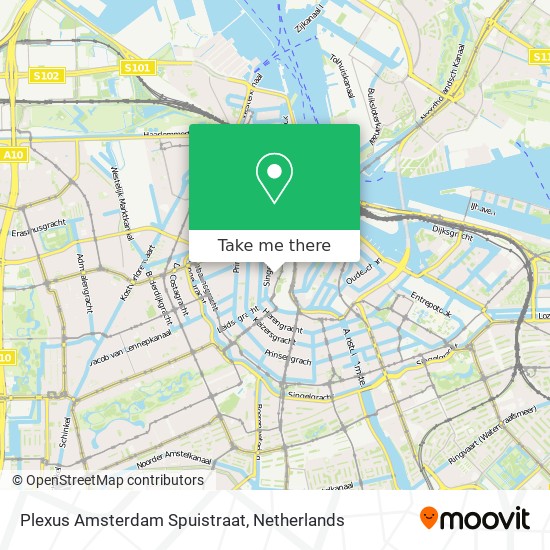 Plexus Amsterdam Spuistraat map