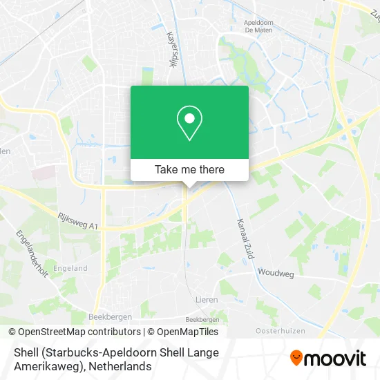 Shell (Starbucks-Apeldoorn Shell Lange Amerikaweg) map