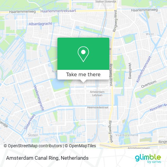 Amsterdam Canal Ring map