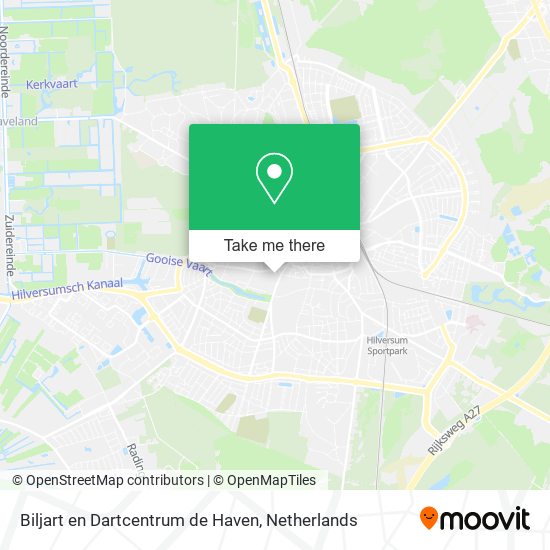 Biljart en Dartcentrum de Haven map