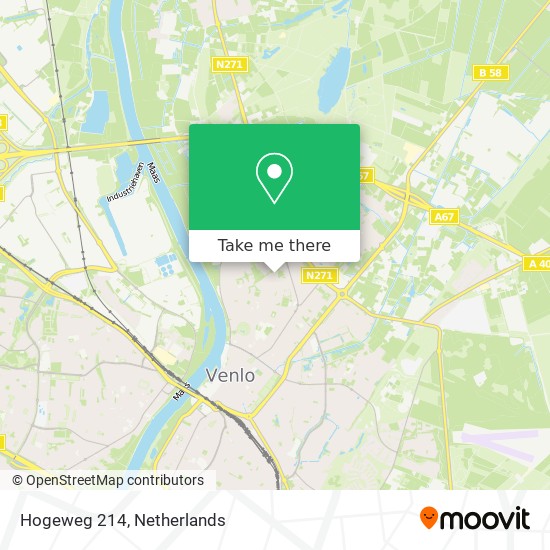 Hogeweg 214 map