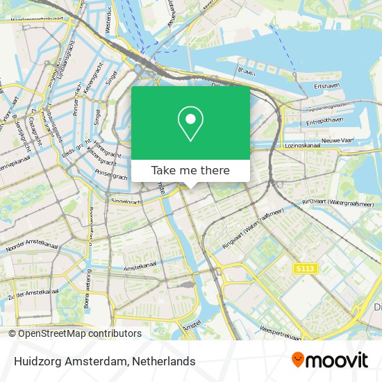 Huidzorg Amsterdam map