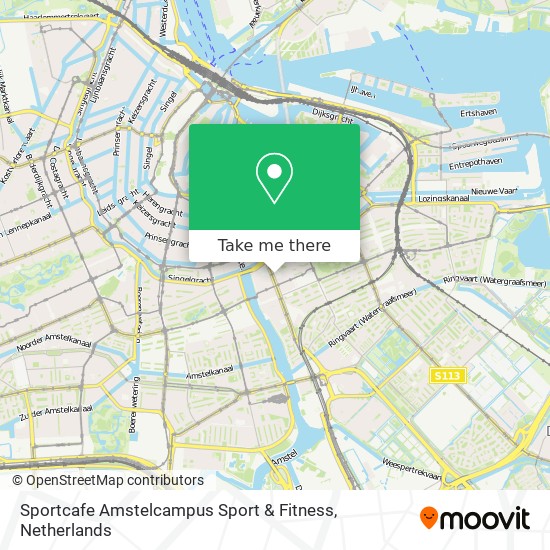 Sportcafe Amstelcampus Sport & Fitness map