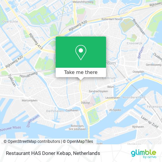 Restaurant HAS Doner Kebap map