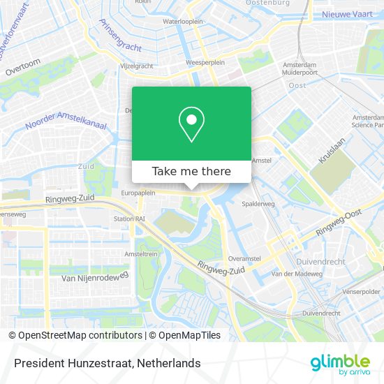 President Hunzestraat map