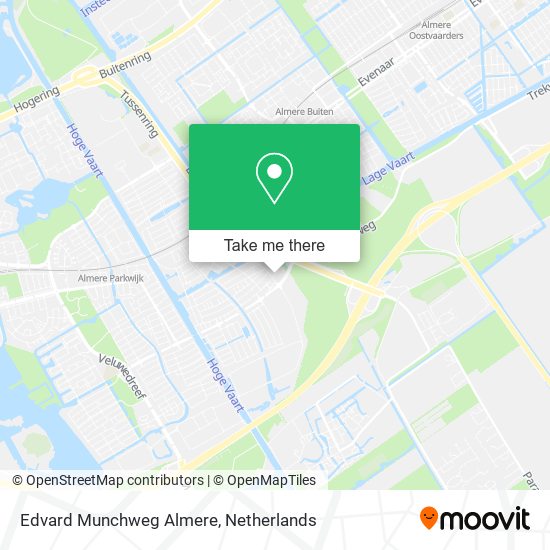 Edvard Munchweg Almere map