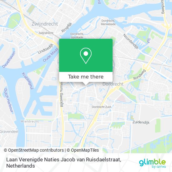 Laan Verenigde Naties Jacob van Ruisdaelstraat map