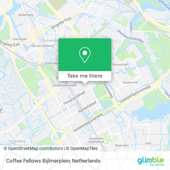 Coffee Fellows Bijlmerplein Karte