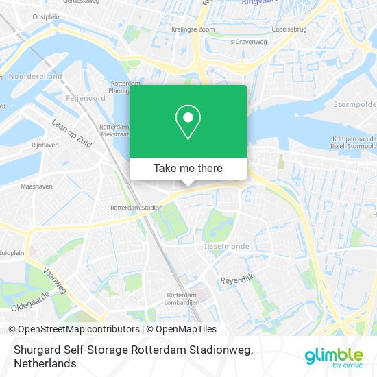 Shurgard Self-Storage Rotterdam Stadionweg map