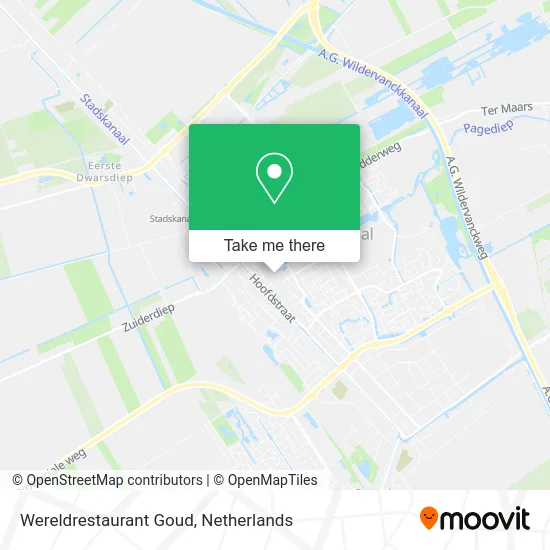 Wereldrestaurant Goud map