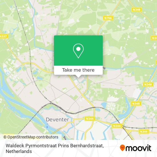 Waldeck Pyrmontstraat Prins Bernhardstraat map
