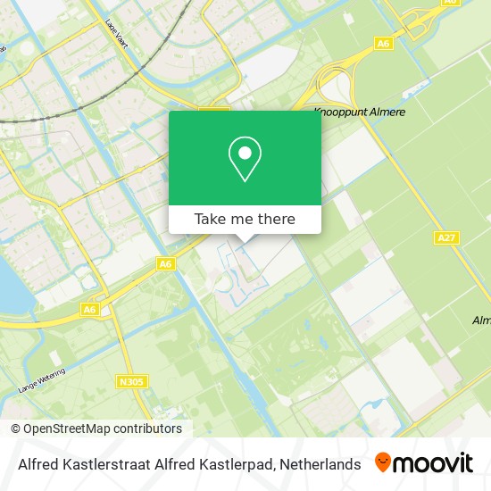 Alfred Kastlerstraat Alfred Kastlerpad map