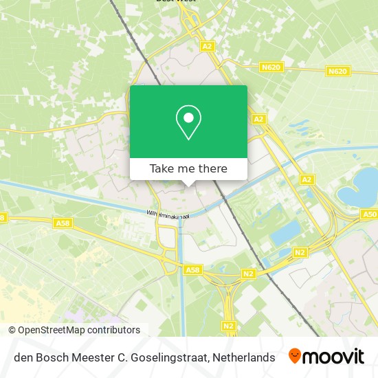 den Bosch Meester C. Goselingstraat map