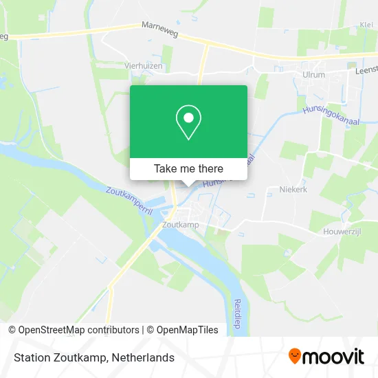 Station Zoutkamp map